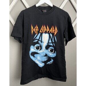 Vintage 1992 Giant Def Leppard Adrenalize Big Face Band T-Shirt sz L USA Made